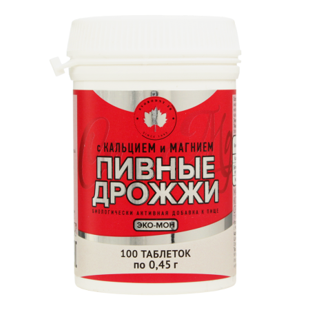 ДРОЖЖИ ПИВНЫЕ ЭККО таб №100 Кальций/магний
