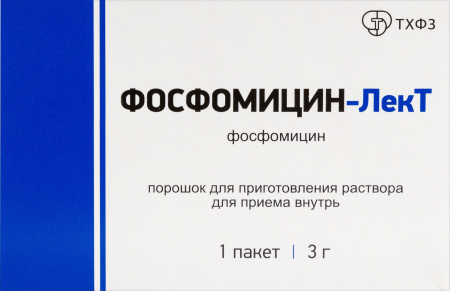 Фосфомицин-ЛекТ пор д/приг р-ра д/внут прим 3 г пак 8 г х1
