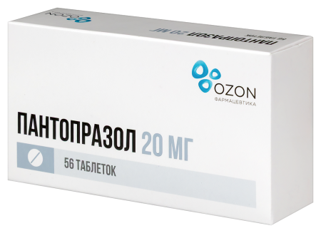 ПАНТОПРАЗОЛ таб 20мг №56 Озон