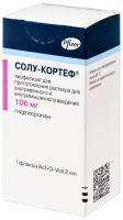 Солу-Кортеф лиоф д/приг р-ра в/в, в/м введ 100 мг фл (р-ль+насадка распыл) х1