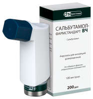 САЛЬБУТАМОЛ-ФАРМСТАНДАРТ ВЧ аэр 100мкг/доза 200доз