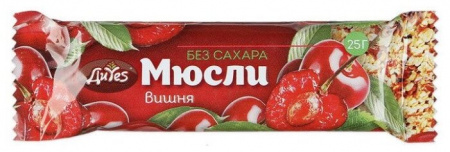 БАТОНЧИК-МЮСЛИ ДИYES Вишня (б/сахара) 25г