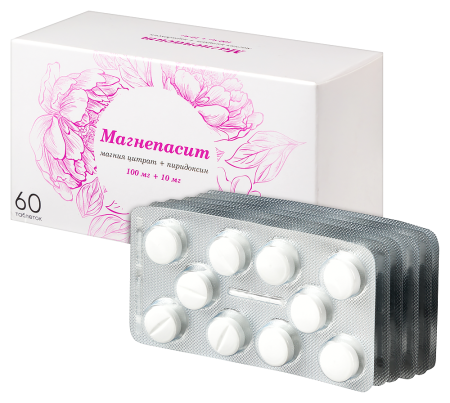 МАГНЕПАСИТ таб. п/п/о 100мг+10мг №60