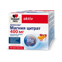 ДОППЕЛЬГЕРЦ АКТИВ МАГНИЯ ЦИТРАТ 400МГ N40 САШЕ-ПАКЕТ ПОР МАССОЙ 6,0