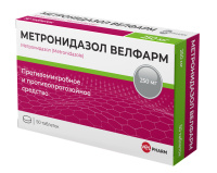 МЕТРОНИДАЗОЛ ВЕЛФАРМ таб. 250мг №50