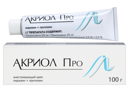 Акриол Про крем д/местн. и нар. прим. 2.5%+2.5% туба 100г