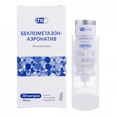 БЕКЛОМЕТАЗОН-АЭРОНАТИВ аэр/инг 250мкг/доза 200доз