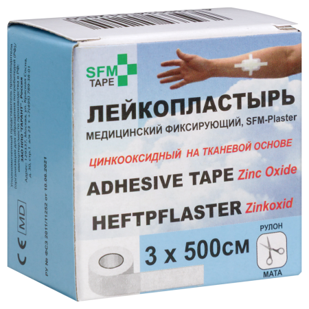 ПЛАСТЫРЬ SFM катушка 3х500см (ткан/картон уп)
