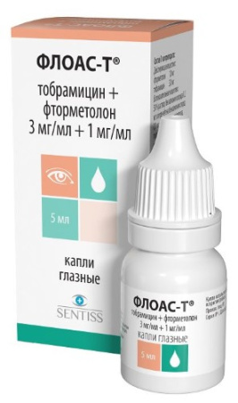 ФЛОАС-Т капли глаз 3мг/мл+1мг/мл фл 5мл №1