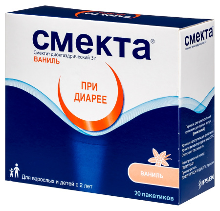 СМЕКТА ВАНИЛЬ 3г N20 пор д/приг сусп д/пр внутрь