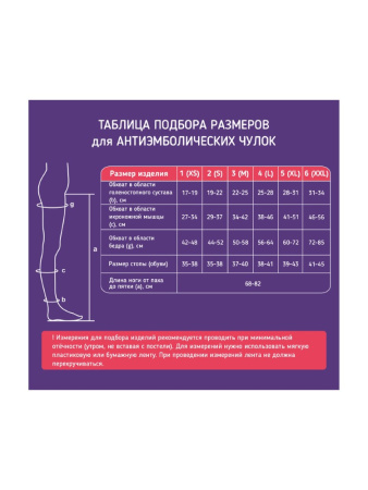 ЧУЛКИ ИНТЕКС ЭЛЕГАНС Антиэмболические 1кл S (белый)