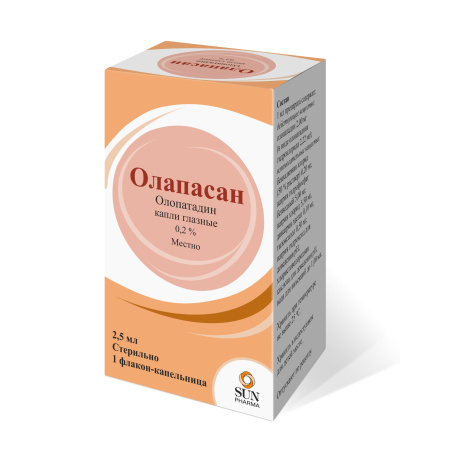 ОЛАПАСАН капли гл. 0.2% фл.-кап. 2.5мл