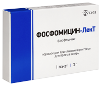 Фосфомицин-ЛекТ пор. д/приг. р-ра д/пр.вн. 3г пак. 8г №1