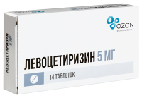 Левоцетиризин 5мг №14 таб.п/пл/о (Озон)