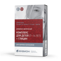 АКВИОН ДЭЙЛИ КОМПЛЕКС ДЛЯ ДЕТЕЙ 7-14 ЛЕТ+ГЛИЦИН СО ВКУСОМ КОЛЫ N30 ТАБЛ ЖЕВАТ МАССОЙ 900МГ