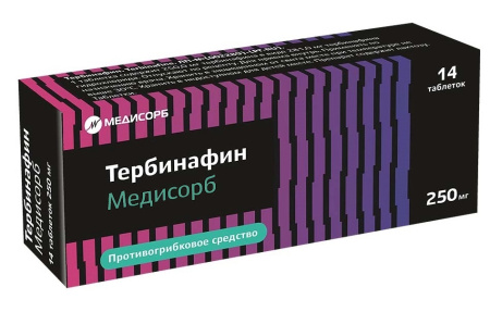 ТЕРБИНАФИН таб 250мг N14  Медисорб