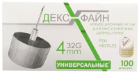 ИГЛА ДЛЯ ШПРИЦ-РУЧКИ DEXFINE 32G 0,23х4мм №100