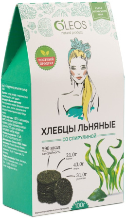 ХЛЕБЦЫ ОЛЕОС Льняные (спирулина) 100г