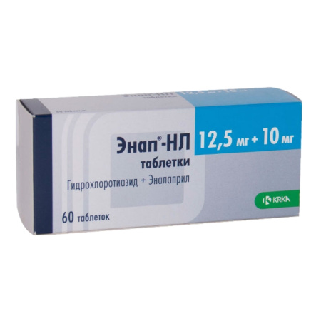 ЭНАП-НL таб 12,5+10мг №60