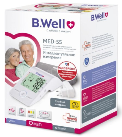 ТОНОМЕТР B.WELL автом MED-55 (манжета M-L+ адаптер)