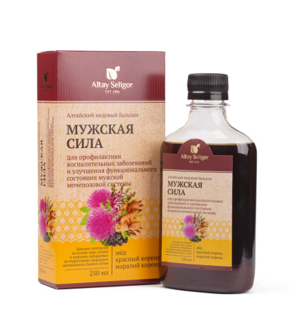 БАЛЬЗАМ АЛТАЙ-СЕЛИГОР Мужская сила (на меду) 250мл
