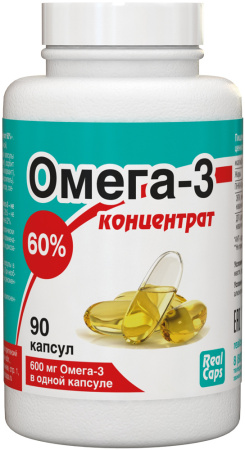 ОМЕГА-3 КОНЦЕНТРАТ 60% капс 1000мг N90  Реалкапс