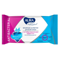 АУРА AURA Салфетки влажные с антибактериальным эффектом tropic cocktail N15