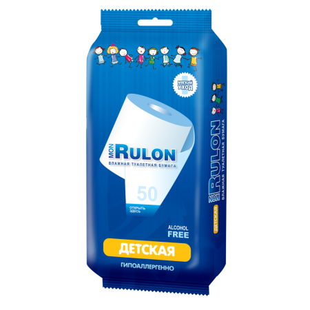 БУМАГА туалетная влаж MON RULON N50 (детская)