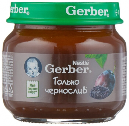 ГЕРБЕР ПЮРЕ Чернослив 80г (стекло)