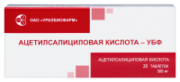 АЦЕТИЛСАЛИЦИЛОВАЯ КИСЛОТА-УБФ 500 МГ N20 ТАБЛ
