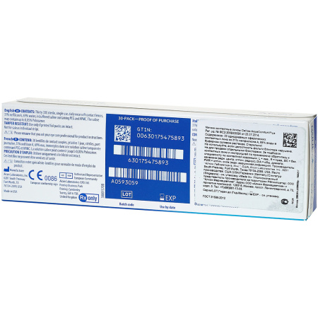 ЛИНЗЫ ALCON DAILIES Aquacomfort Plus №30 (-1,75)