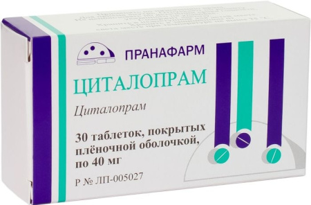 ЦИТАЛОПРАМ таб 40мг №30  Пранафарм