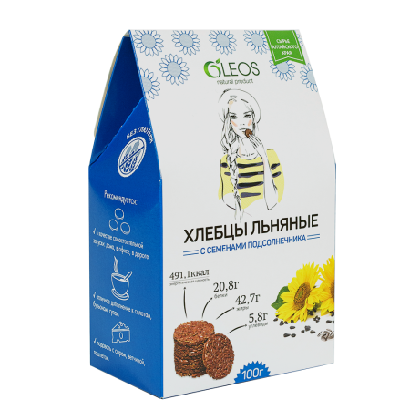 ХЛЕБЦЫ ОЛЕОС Льняные (подсолнечник) 100г