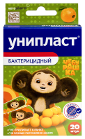 Пластырь унипласт бактерицидный чебурашка N20 (1,6х5,7см N8, 1,9х7,2см N12)