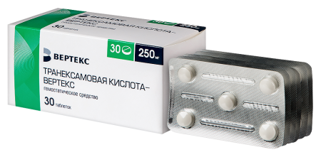 ТРАНЕКСАМОВАЯ К-ТА-ВЕРТЕКС таб п п о 0,25 №30