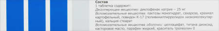 ОРТОФЕН 25 МГ N20 ТАБЛ КИШЕЧНОРАСТВОР П/ПЛЕН/ОБОЛОЧ