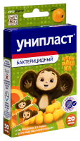 Пластырь унипласт бактерицидный чебурашка N20 (1,6х5,7см N8, 1,9х7,2см N12)