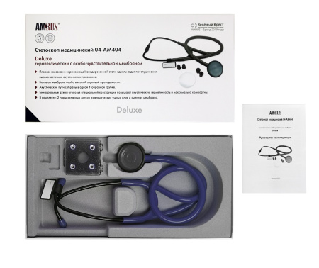 СТЕТОСКОП AMRUS 04-АМ404 Delux (синий)