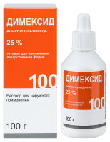 ДИМЕКСИД 25% 100,0 р-р д/наруж прим флак полимер  Лекарь