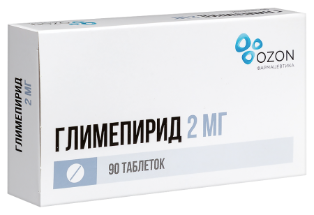 ГЛИМЕПИРИД 2 МГ N90 ТАБЛ/БЛИСТЕР/ОЗОН