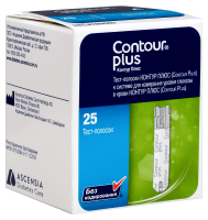 ТЕСТ-ПОЛОСКИ к глюкометру КОНТУР ПЛЮС №25