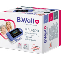 ПУЛЬСОКСИМЕТР B.WELL MED-320 поворот и регулярование ярокости дисплея, сумка-чехол и шнурок