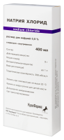 НАТРИЯ ХЛОРИД флак 0,9% 400мл №1  Красфарма