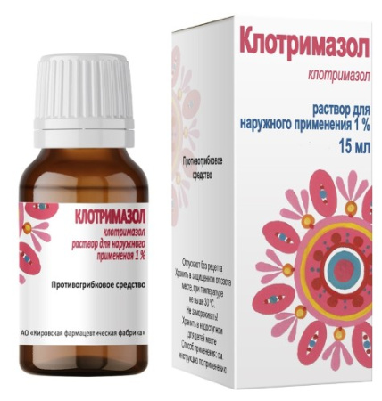 КЛОТРИМАЗОЛ 1% 15МЛ ФЛАК Р-Р Д/НАРУЖ ПРИМ /КФФ/