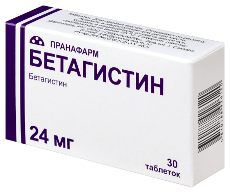 БЕТАГИСТИН таб 24мг N30  Пранафарм