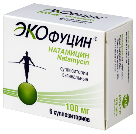 ЭКОФУЦИН супп ваг 100мг N6