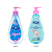 АКВА БЕБИ Гель д/подмывания девочек 400мл