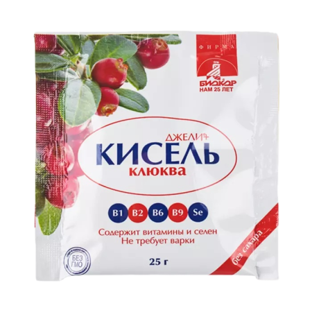 КИСЕЛЬ ДЖЕЛИ+ Клюква (гран) 25г