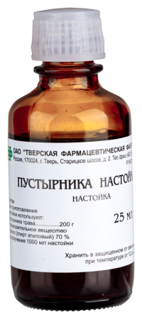 ПУСТЫРНИКА настойка 25мл  Тверская ФФ