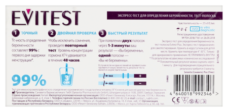 ТЕСТ на Беременность EVITEST PLUS №2 #